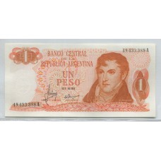 ARGENTINA COL. 601a BILLETE 1 PESO LEY 18.188 BOT 2301 SIN CIRCULAR UNC